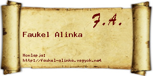Faukel Alinka névjegykártya